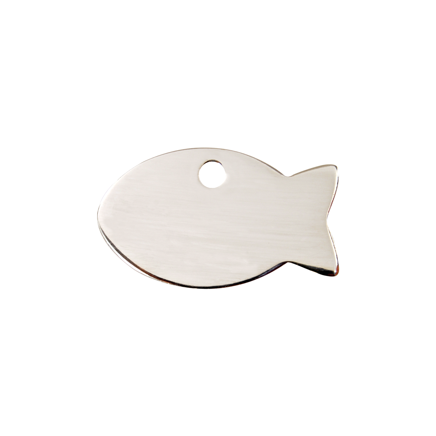 Fish Small Flat Stainless Steel Tag>